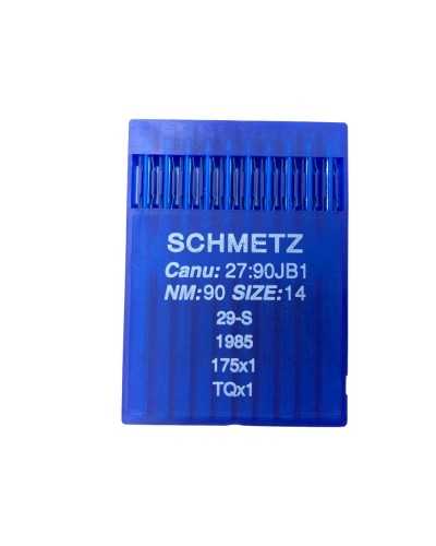 10 agujas Schmetz Canu: 27: 90JB1 NM 90 Tamaño: 14 29-S 1985 175x1 TQX1
