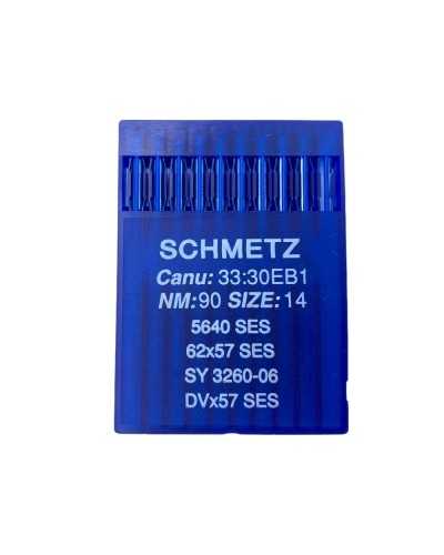 10 aiguilles Schmetz Canu: 33: 30EB1 NM: 90 Taille: 14 5640 SES 62X57 SES SY 3260-06 DVX57 SES
