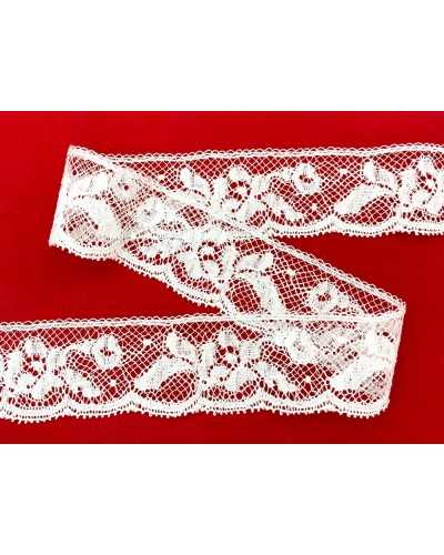 Lace Lace Trimmings White Valencienne White Embroidery Flower High Cm 2.5