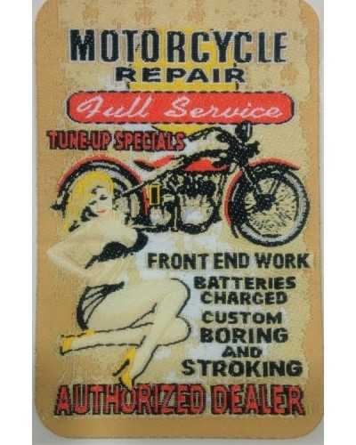 Applikations-Patch zum Aufbügeln, Motorrad-Pin-Up, 8 x 5 cm