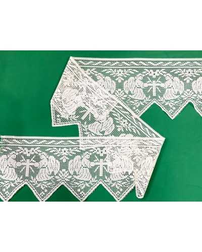 Piazzo-Piazzo Tüll-Spitze-heilige spitze Punkt-Stickerei-Engels Cross High 16cm