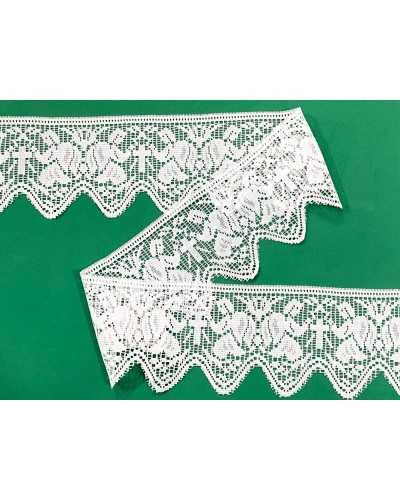 Piazzo-Piazzo Tüll-Spitze-heilige spitze Punkt-Stickerei Engels Kreuz hoch 8,5 cm