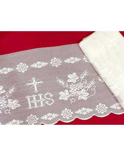 50 cm Lace trimmings FILET SACRED LACE WHITE WHITE MILKS High CM 29