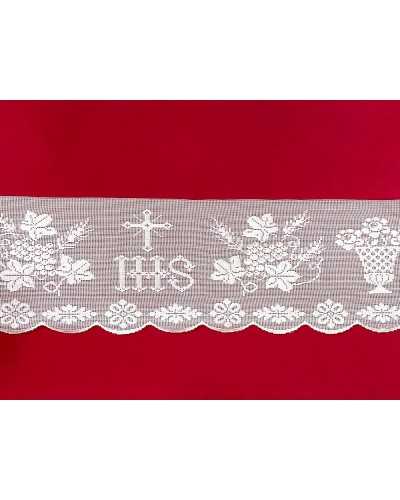50 cm Spitze Trimmdugen-Gewinde-heilige Spitze Weiß Hemden Hochmilch 19 cm