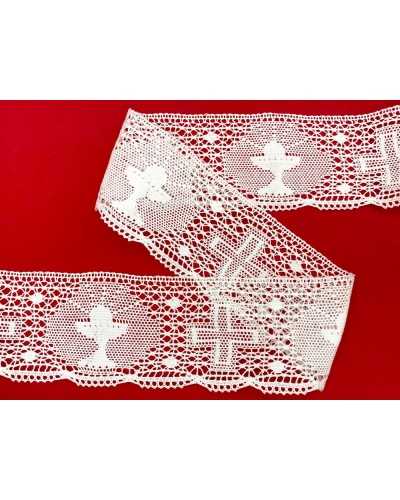 50cm Lace Trimmings TIETTO Lace White Sacred Milk Cross Calex High CM 6
