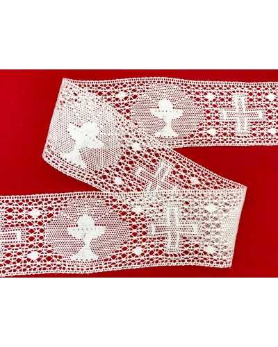 50cm Spitze-Trimmstreifen-Tieze Spitze-Tablett-Platine weißer heiliger Milchkreuz Calex High cm 6