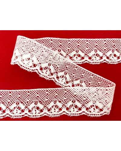 Lace trimmings Lace cotton Tombolo Scalloped Plumetis Flower Network tip 25 mm