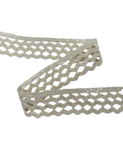 Cotton tombolo lace trimmer 2.8 cm high