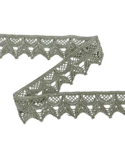 Spitze Liace Lace Beige Zehe grün gekochte Baumwolle, die 3,5 cm entlüftet