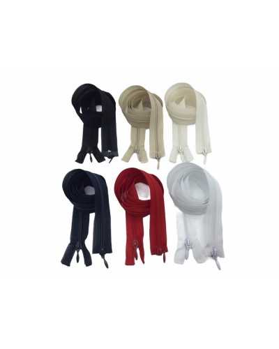 Reißverschluss Reißverzichtungen Unsichtbares Band 2 Cursors Teilbare Spiralkette Nylon Nr. 4 Teilbar lang lang 1 mt