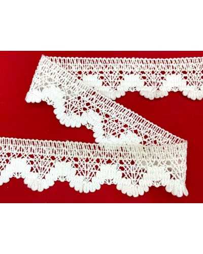 Weiße Trimmstickerei-Stickerei-Spitze-Spitze Zig Zig Zig Zick-hohe Hohe 3,5 cm