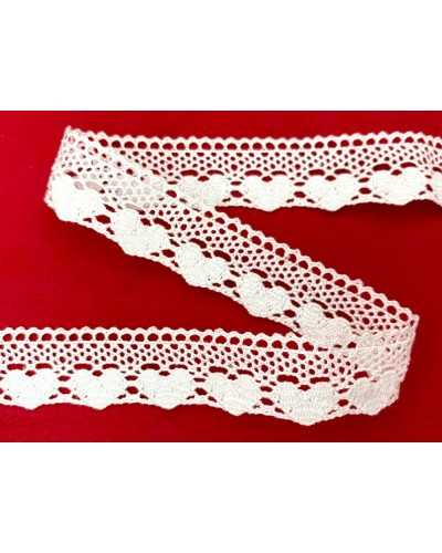 Lace Trimmering Lace White Milk Cotton Fuselli Embroidery Heart Pin Tight 1.8cm