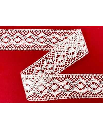 Spitze Trimmende Spitze Fusello Trasze Weiße Baumwolle High 3cm