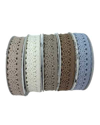 2 Mt Lace Piabean Lace Tube Tube Light 1cm Cotton