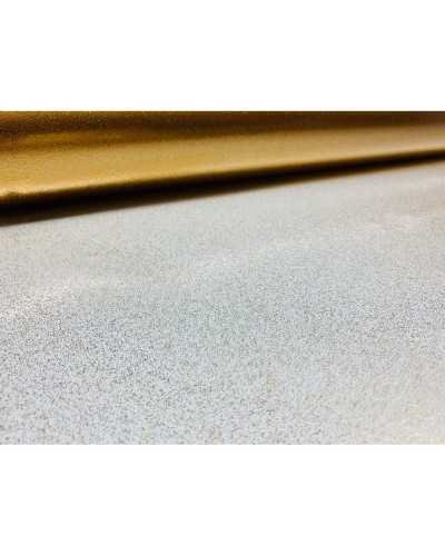Transparente PVC-Tischdecke aus Kunststoff mit Goldglitter, 140 cm hoch