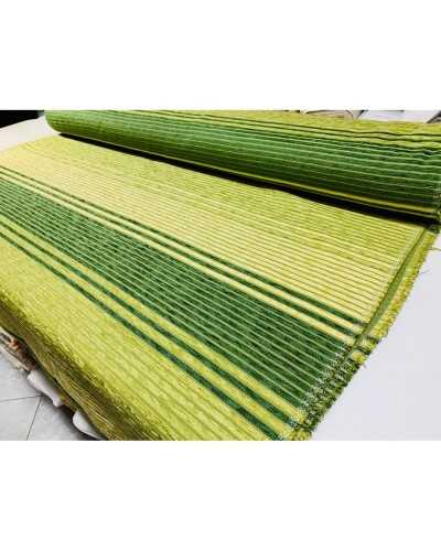 50 cm. Passender Polsterstoff, schwerer grüner Chenille, 280 cm hoch