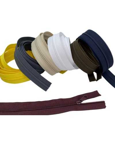 1 MT Continuous Zipper Chain 3 Nylon Free Footage + Metal Cursor