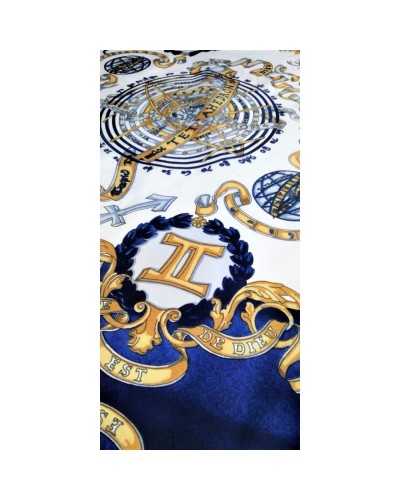 Tessuto in nylon stampato marinaio blu e giallo alto 150 cm