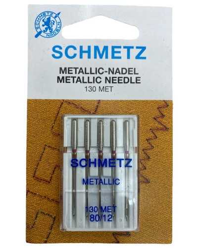 5 aiguilles Schmetz Metallic-Nadel Métallic Aiguille 130 Met 80/12