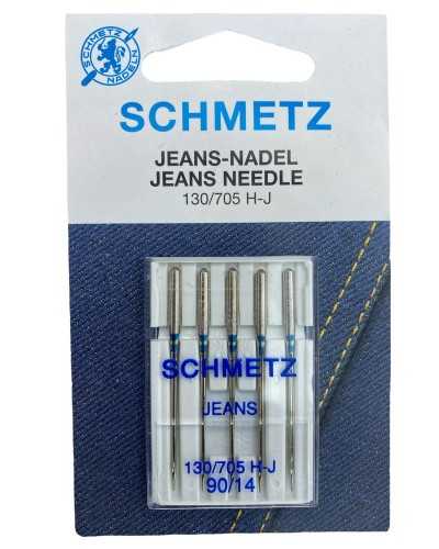 SCHMETZ 130/705 H-J Jeans - Nadeln für dicke Stoffe - NM 90/14 - 5 Nadelpackung