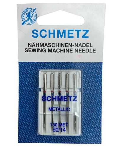 5 Agujas Schmetz Nahmaschinen-Nadel Máquina de coser Aguja Metallic 130 Met 90/14
