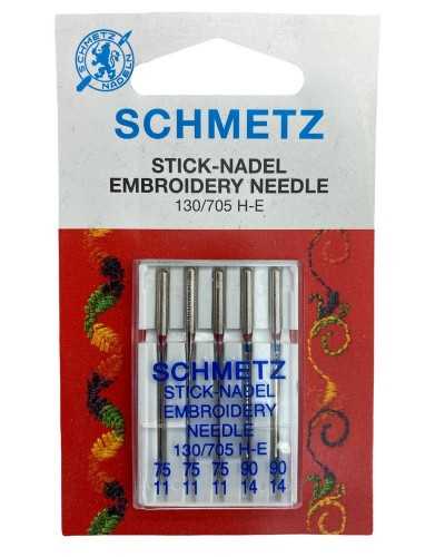 5 aiguilles SCHMEZ SICMEL-NADEL BRODERY Aiguille 130 H-E 75/11 90/14