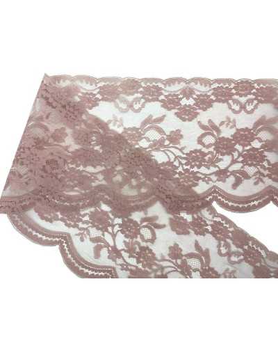 Cordón Trimmerer Lace Rock Rose Antigua puntiaguda tul festoneada flor de bordado 16 cm de altura