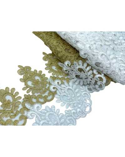 50 cm Piazza Lace Tulle Rebrodè Embroidery Heart Heart Ghirigoro High 14cm