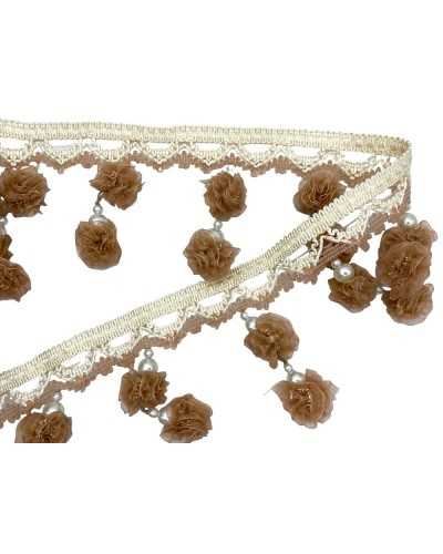 50cm Cepolline Trimmings Flower Organza Pink Pendant Antique Pink Bead High Cream 10cm