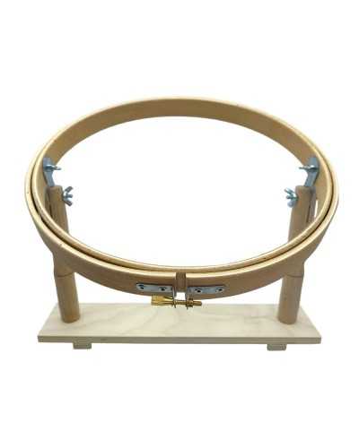 Circular cross stitch frame Wood feet embroidery diameter 30