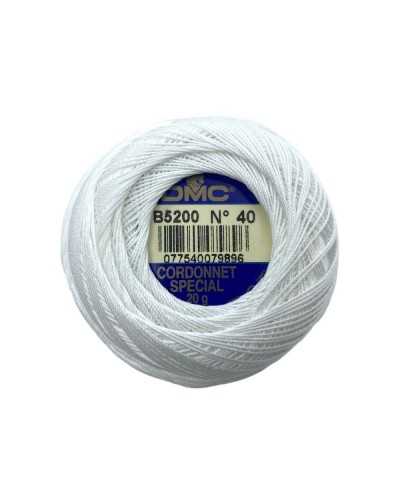 Cordonet Especial B5200 N ° 40 DMC Blanco 20 gramos de alambre de ganchillo