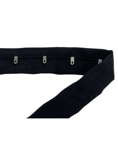 RECAST BRAKE HANDS 20 CM - Male hook - Black cotton with Nickel free hypoallergenic hooks